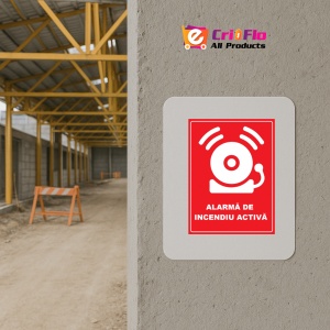 Indicator Pentru alarma de incendiu activa, Sticker autocolant - Img 5