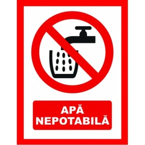 Indicator Pentru apa nepotabila, Sticker autocolant