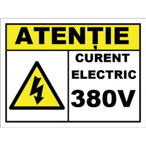 Indicator Pentru curent electric 380V, Sticker autocolant