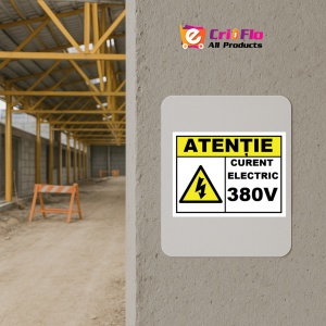 Indicator Pentru curent electric 380V, Sticker autocolant - Img 5
