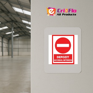 Indicator Pentru depozit accesul interzis, Sticker autocolant - Img 2