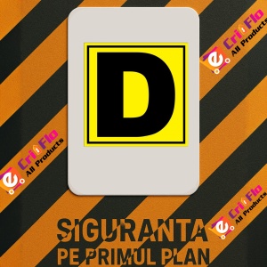 Indicator Pentru depozit litera D randul D si poarta D, Sticker autocolant - Img 2