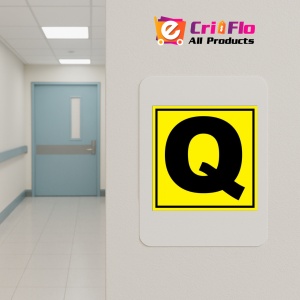 Indicator Pentru depozit litera Q randul Q si poarta Q, Sticker autocolant - Img 4