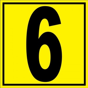 Indicator Pentru depozit numarul 6 randul 6 poarta 6, Sticker autocolant