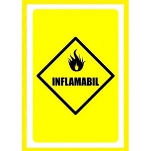 Indicator Pentru inflamabil, Sticker autocolant