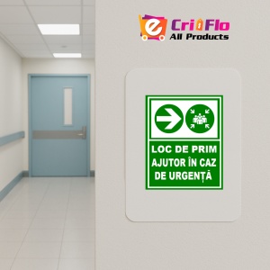 Indicator Pentru loc de adunare in caz de urgenta la drepata, Sticker autocolant - Img 5