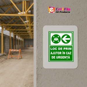 Indicator Pentru loc de adunare in caz de urgenta la stanga, Sticker autocolant - Img 5