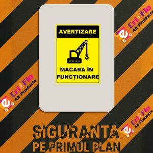 Indicator pentru macara in functionare, Sticker autocolant - Img 2