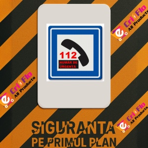 Indicator pentru numarul de urgenta, Sticker autocolant - Img 2