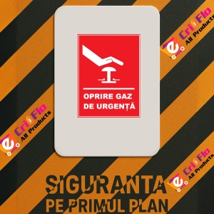 Indicator Pentru oprire in caz de urgenta, Sticker autocolant - Img 2