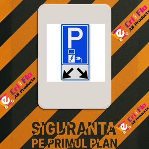 Indicator pentru parcare de circulatie incarcare auto electrica, Sticker autocolant - Img 2