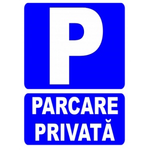 Indicator Pentru parcare privata, Sticker autocolant