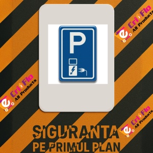 Indicator pentru parcare rezervata masini electrice EV, Sticker autocolant - Img 2