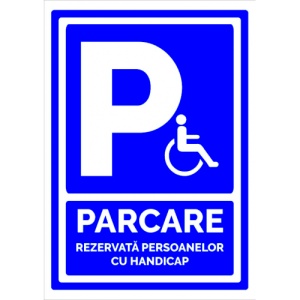 Indicator Pentru parcare rezervata persoanelor cu handicap, Sticker autocolant