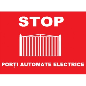 Indicator pentru porti automate electrice, Sticker autocolant