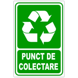 Indicator Pentru punct de colectare, Sticker autocolant