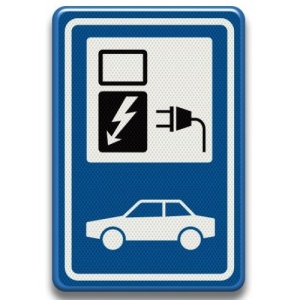 Indicator pentru punct de incarcare auto, Sticker autocolant