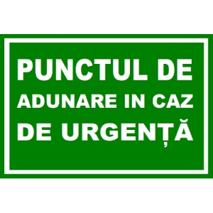 Indicator Pentru punctul de adunare in caz de urgenta, Sticker autocolant