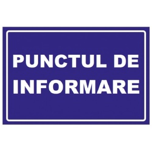Indicator Pentru punctul de informare, Sticker autocolant