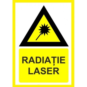 Indicator Pentru radiatie laser, Sticker autocolant