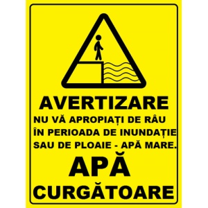 Indicator pentru rauri curgatoare si lacuri, Sticker autocolant