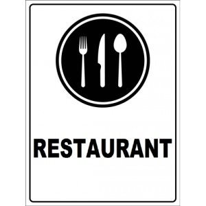 Indicator pentru restaurant, Sticker autocolant