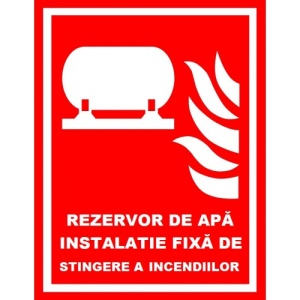 Indicator Pentru rezervor de apa instalatie fixa de stingere a incendiilor, Sticker autocolant