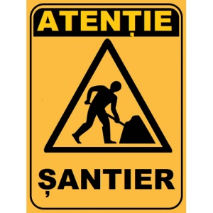 Indicator Pentru santier, Sticker autocolant