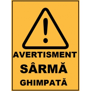 Indicator Pentru sarma ghimpata, Sticker autocolant