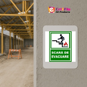 Indicator Pentru scara de iesire pe scara in stanga in sus, Sticker autocolant - Img 5