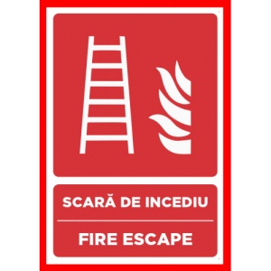 Indicator Pentru scara de incendiu fire escape, Sticker autocolant