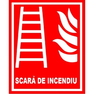 Indicator Pentru scara de incendiu, Sticker autocolant