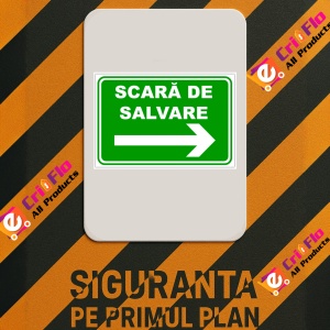 Indicator Pentru scara de salvare, Sticker autocolant - Img 2