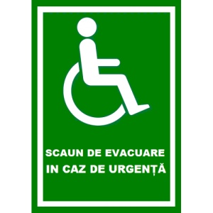 Indicator Pentru scaun de evacuare in caz de urgenta, Sticker autocolant