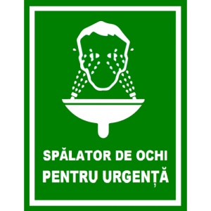 Indicator Pentru spalator de ochi pentru urgenta, Sticker autocolant