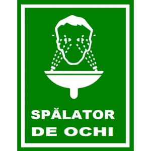 Indicator Pentru spalator de ochi, Sticker autocolant