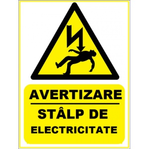 Indicator Pentru stalp de electricitate, Sticker autocolant