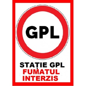 Indicator Pentru statie gpl fumatul interzis, Sticker autocolant