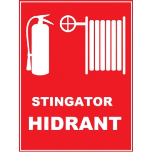 Indicator Pentru stingator cu hidrant, Sticker autocolant
