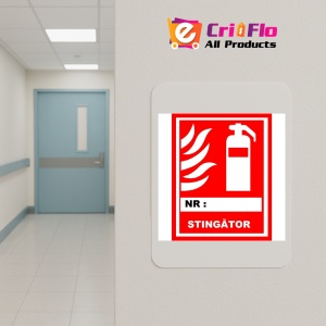 Indicator Pentru stingator cu numar personalizat, Sticker autocolant - Img 4