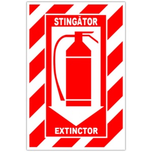 Indicator Pentru stingator si extinctor, Sticker autocolant