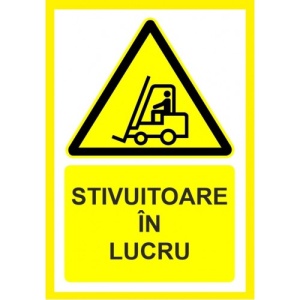 Indicator Pentru stivuitoare in lucru, Sticker autocolant