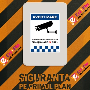 Indicator pentru supraveghere video, Sticker autocolant - Img 2