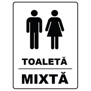 Indicator Pentru toaleta mixta, Sticker autocolant