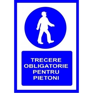 Indicator Pentru trecere obligatorie pentru pietoni, Sticker autocolant