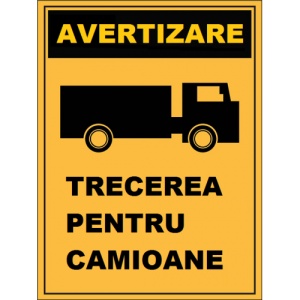 Indicator Pentru trecerea pentru camioane, Sticker autocolant