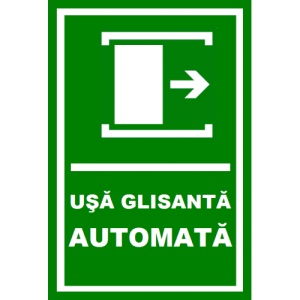Indicator Pentru usa automata glisanta prin dreapta, Sticker autocolant