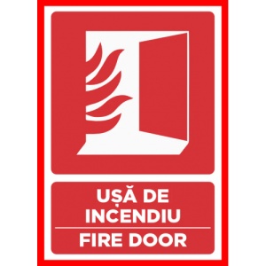 Indicator Pentru usa de incendiu fire door, Sticker autocolant