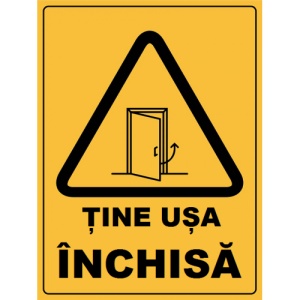 Indicator Pentru usa inchisa, Sticker autocolant