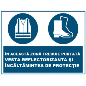 Indicator Pentru vesta si incaltamintea de protectie, Sticker autocolant